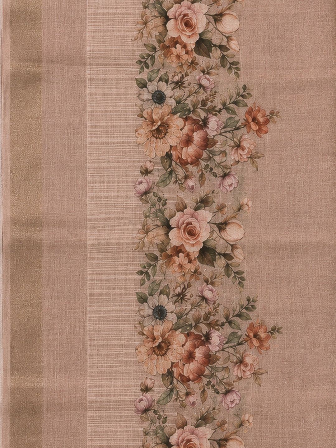 Onion Pink Linen Blend Printed Unstitched Dress Material