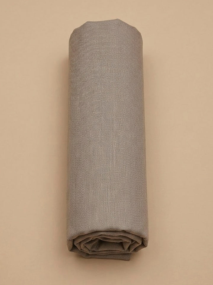 Rust Linen Blend Printed Unstitched Dress Material