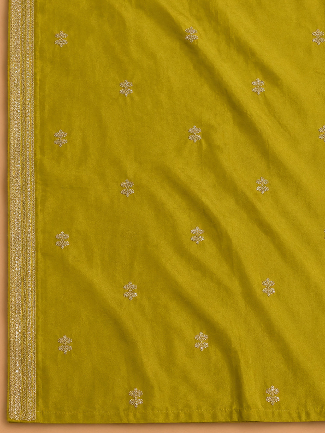 Purple Embroidered Cotton Blend Unstitched Suit &amp; Pant With Cotton Dupatta