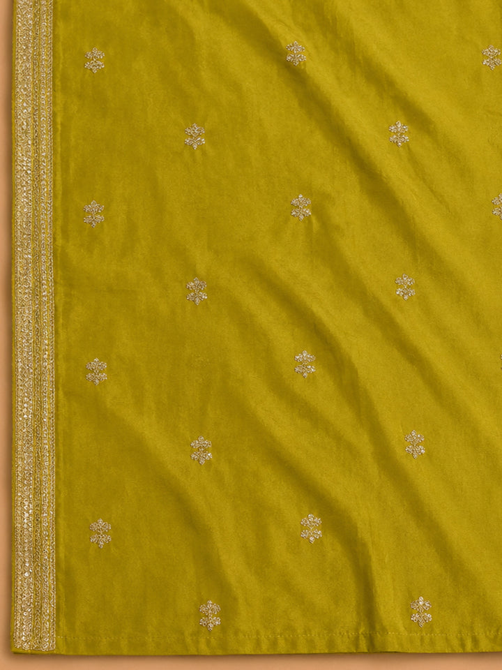 Purple Embroidered Cotton Blend Unstitched Suit &amp; Pant With Cotton Dupatta