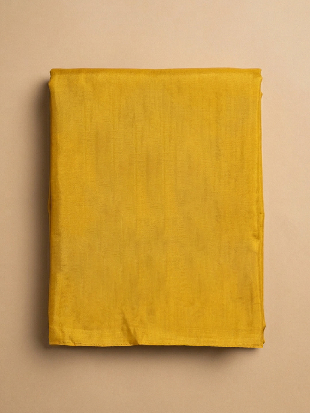 Yellow Embroidered Cotton Blend Unstitched Suit &amp; Pant With Cotton Dupatta