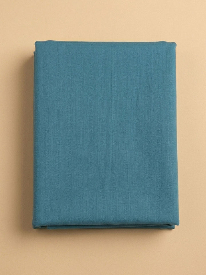 Blue Embroidery Cotton Blend Unstitched Dress Material