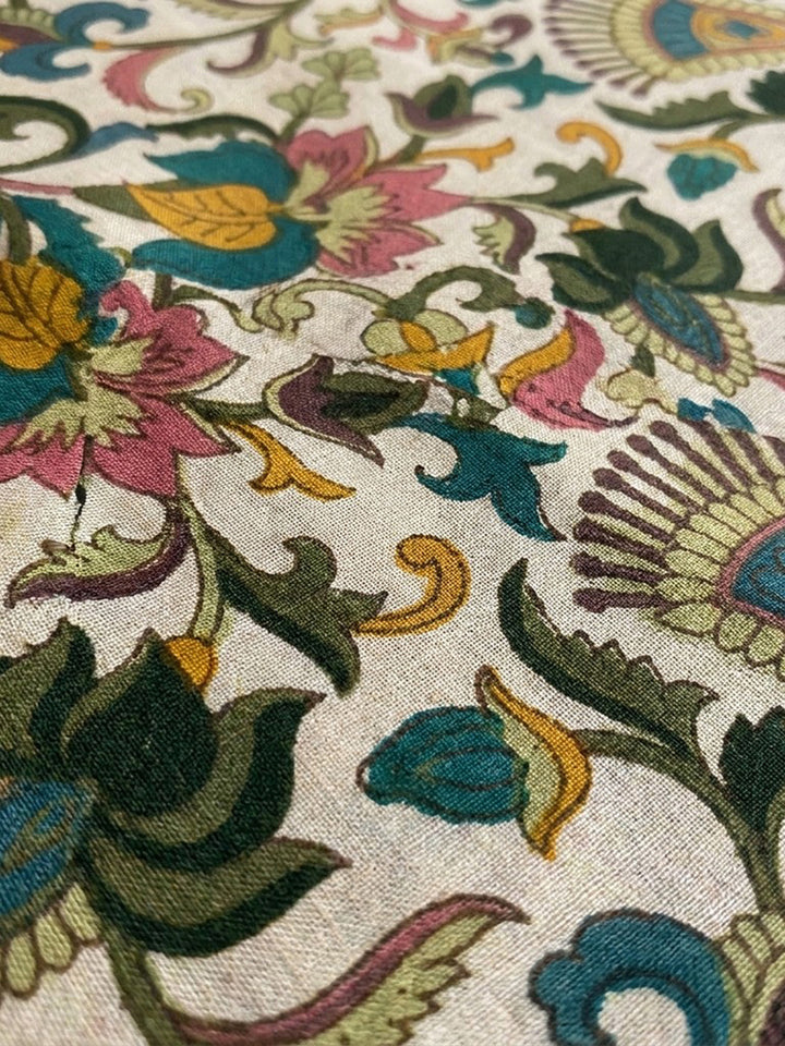 Blue Embroidery Cotton Blend Unstitched Dress Material