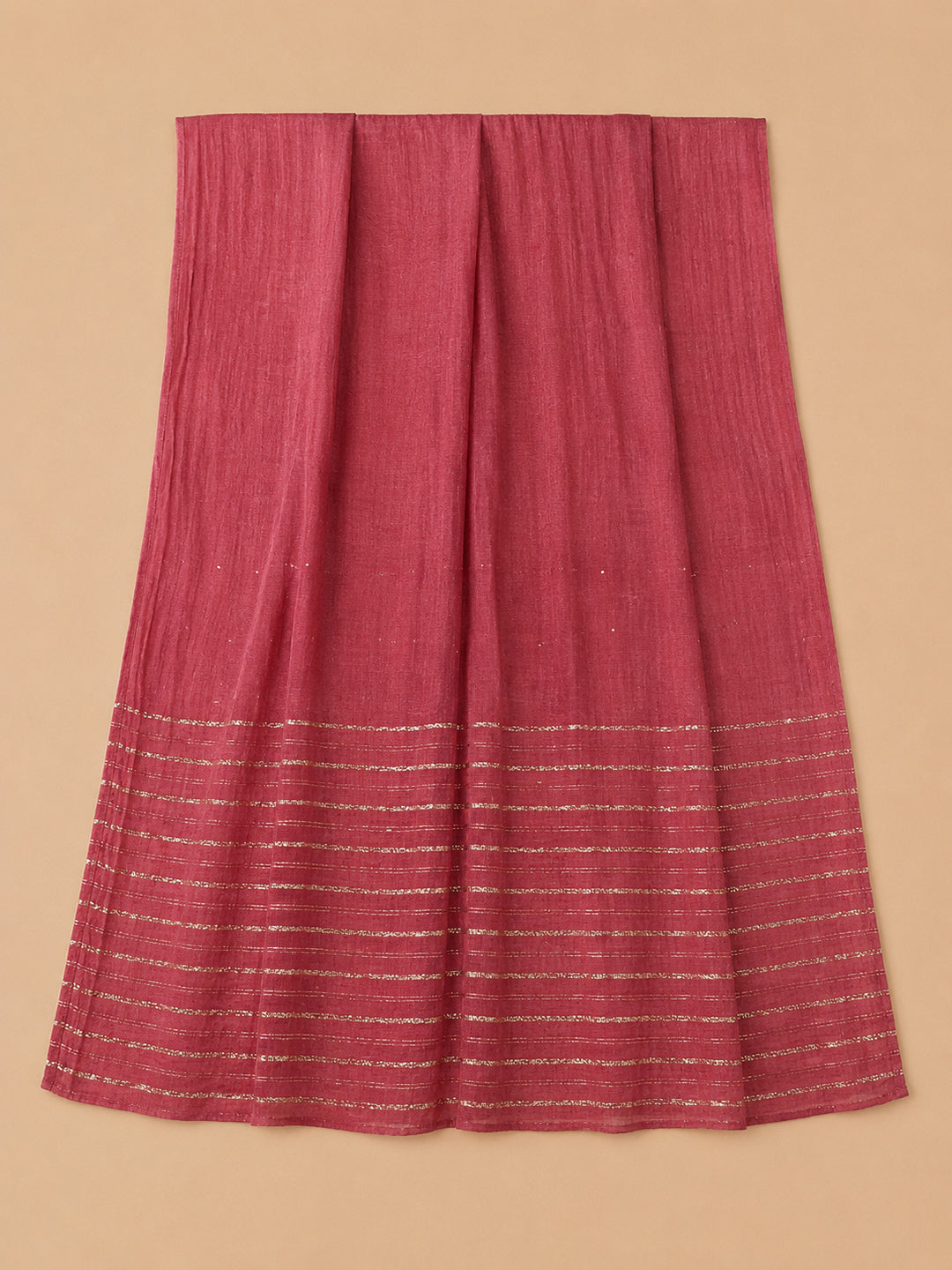 Onion Pink Embroidery Cotton Blend Unstitched Dress Material