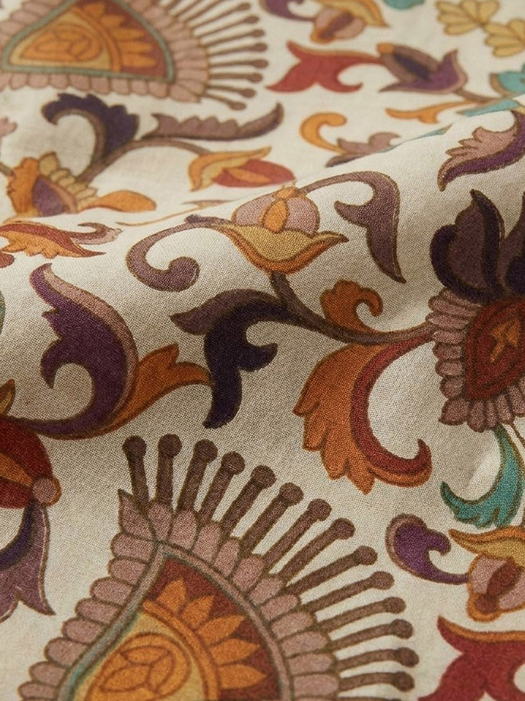 Rust Embroidery Cotton Blend Unstitched Dress Material