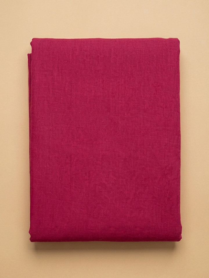 Pink Embroidered Cotton Blend Unstitched Suit &amp; Pant With Cotton Dupatta