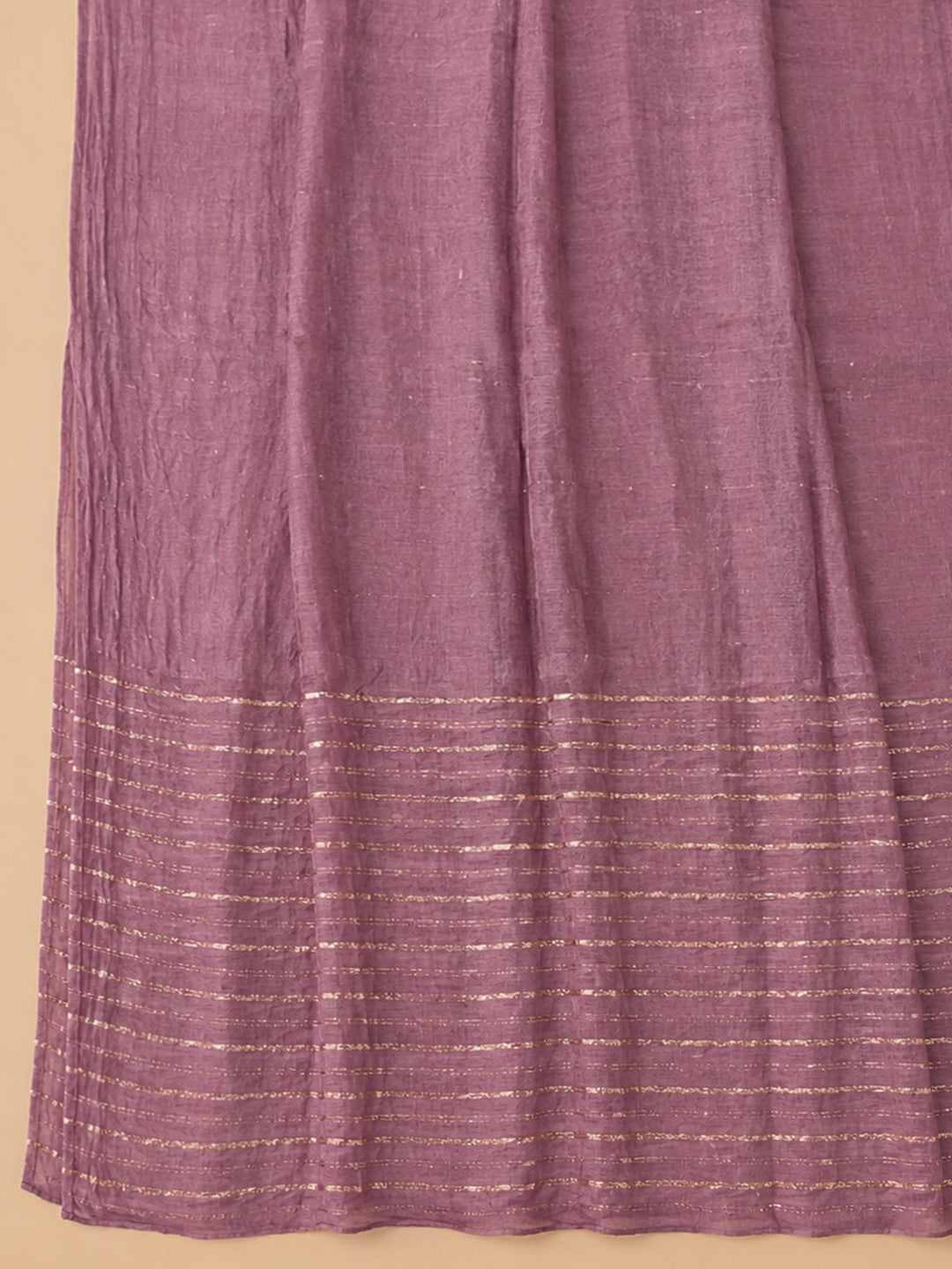 Purple Embroidered Cotton Blend Unstitched Suit &amp; Pant With Cotton Dupatta