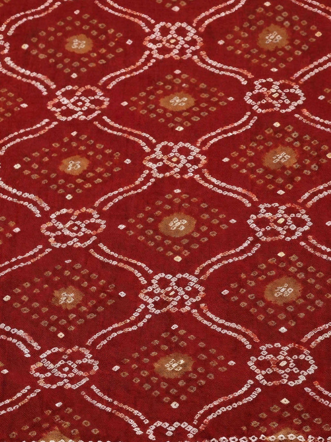 Red Embroidery Cotton Blend Unstitched Dress Material