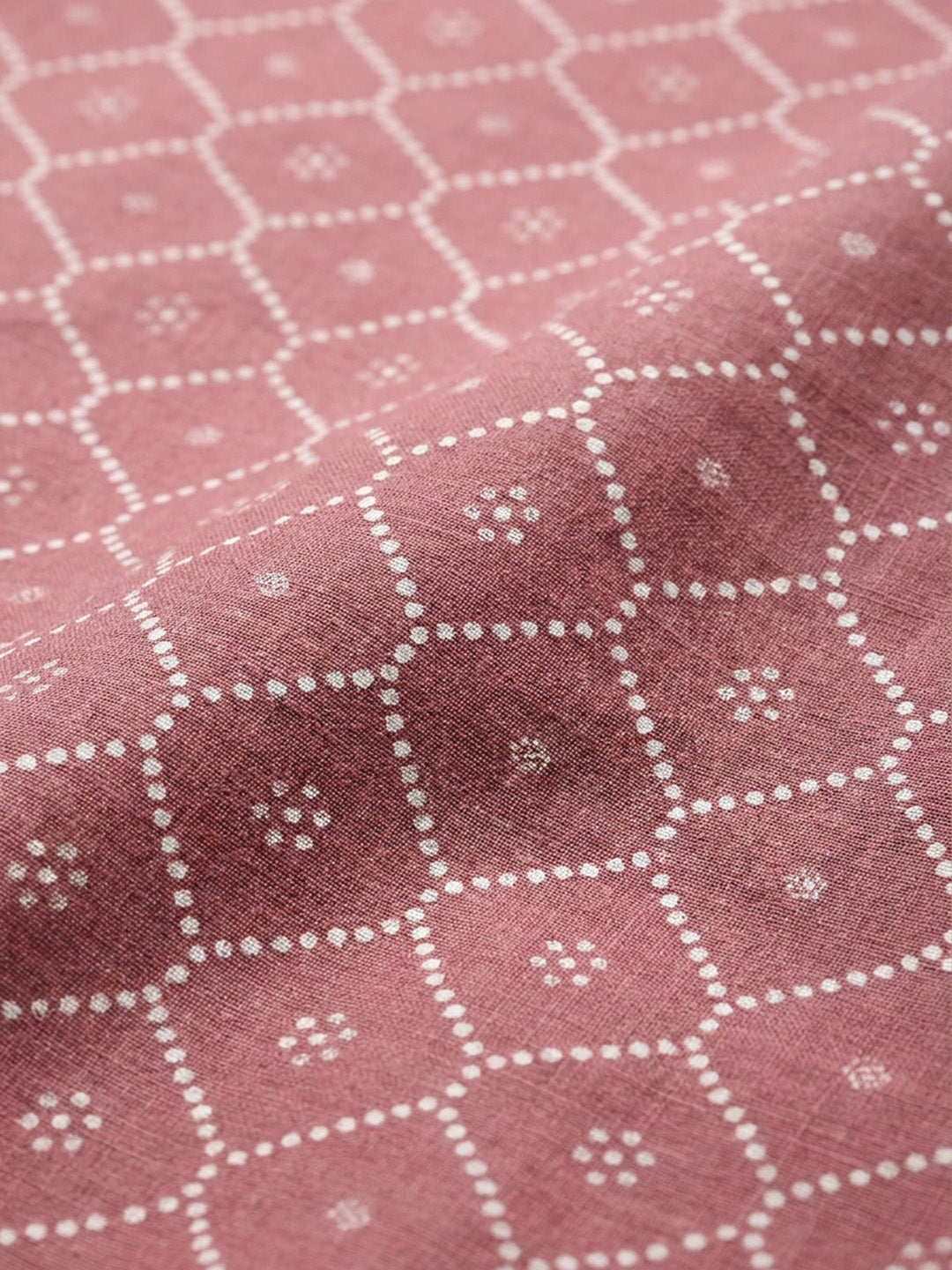 Onion Pink Embroidered Cotton Blend Unstitched Suit &amp; Pant With Cotton Dupatta
