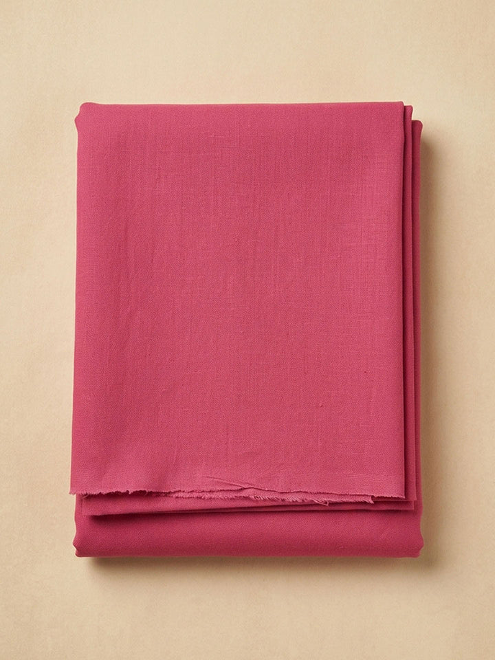 Pink Printed Cotton Blend Unstitched Dress Material