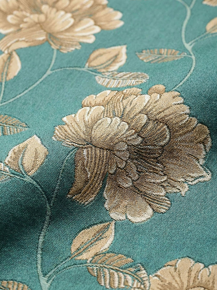 Rama Green Embroidery Cotton Blend Unstitched Dress Material