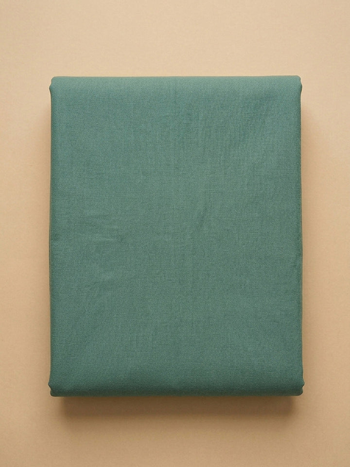 Rama Green Embroidery Cotton Blend Unstitched Dress Material