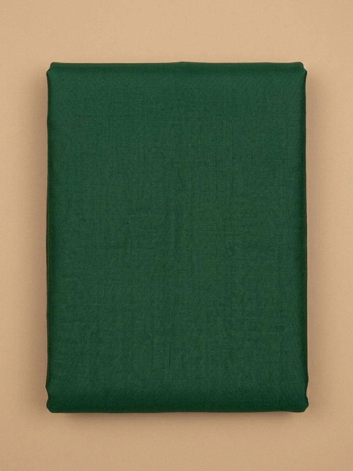 Rama Green Embroidered Cotton Blend Unstitched Suit &amp; Pant With Cotton Dupatta