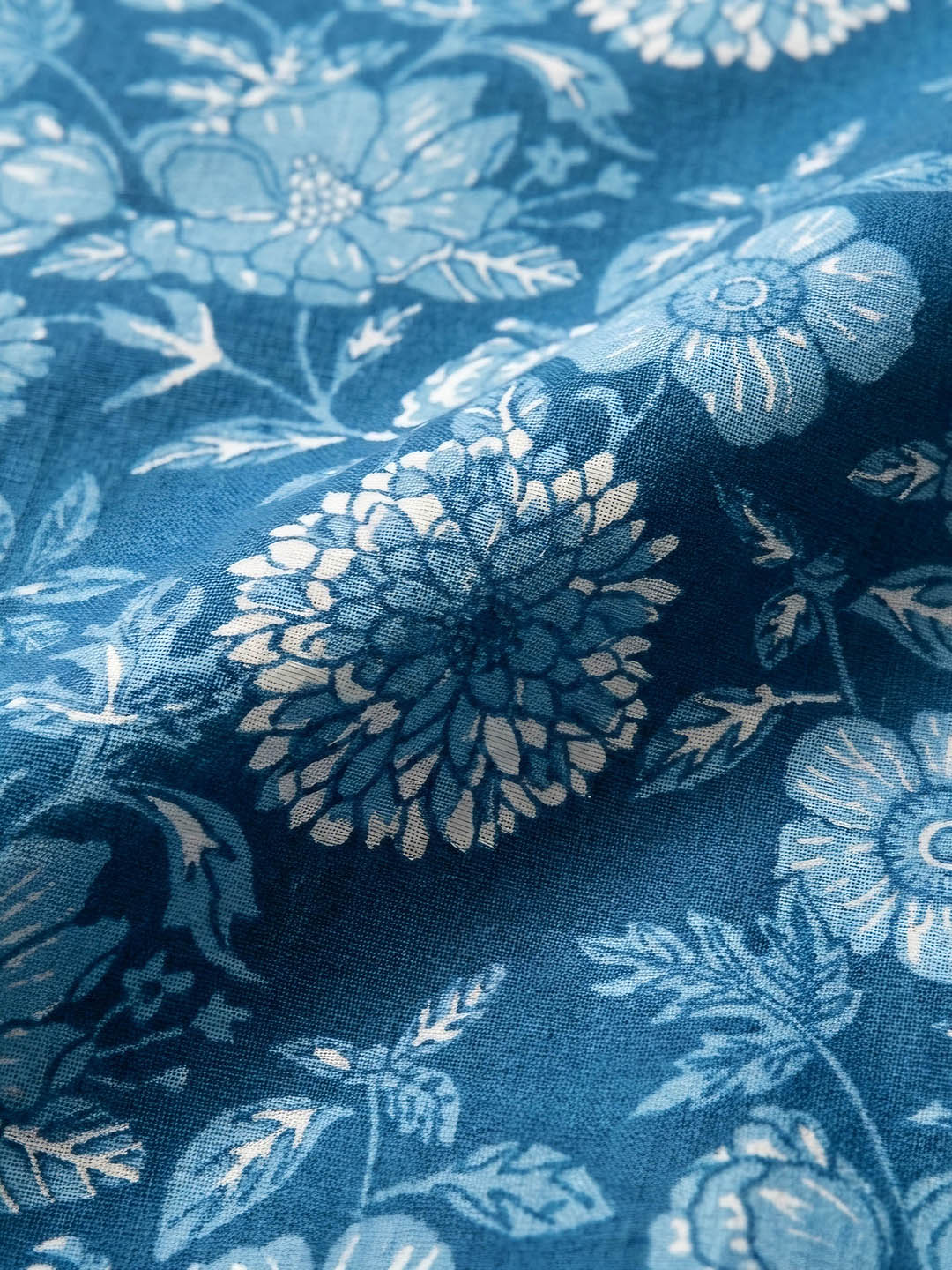 Blue Embroidery Cotton Blend Unstitched Dress Material