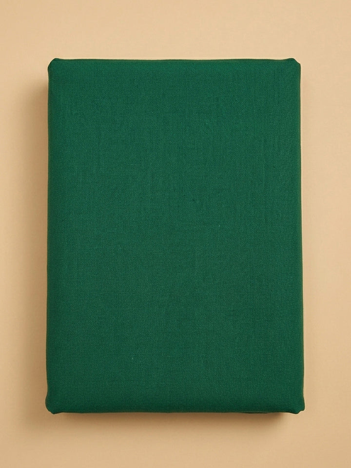Green Embroidery Cotton Blend Unstitched Dress Material