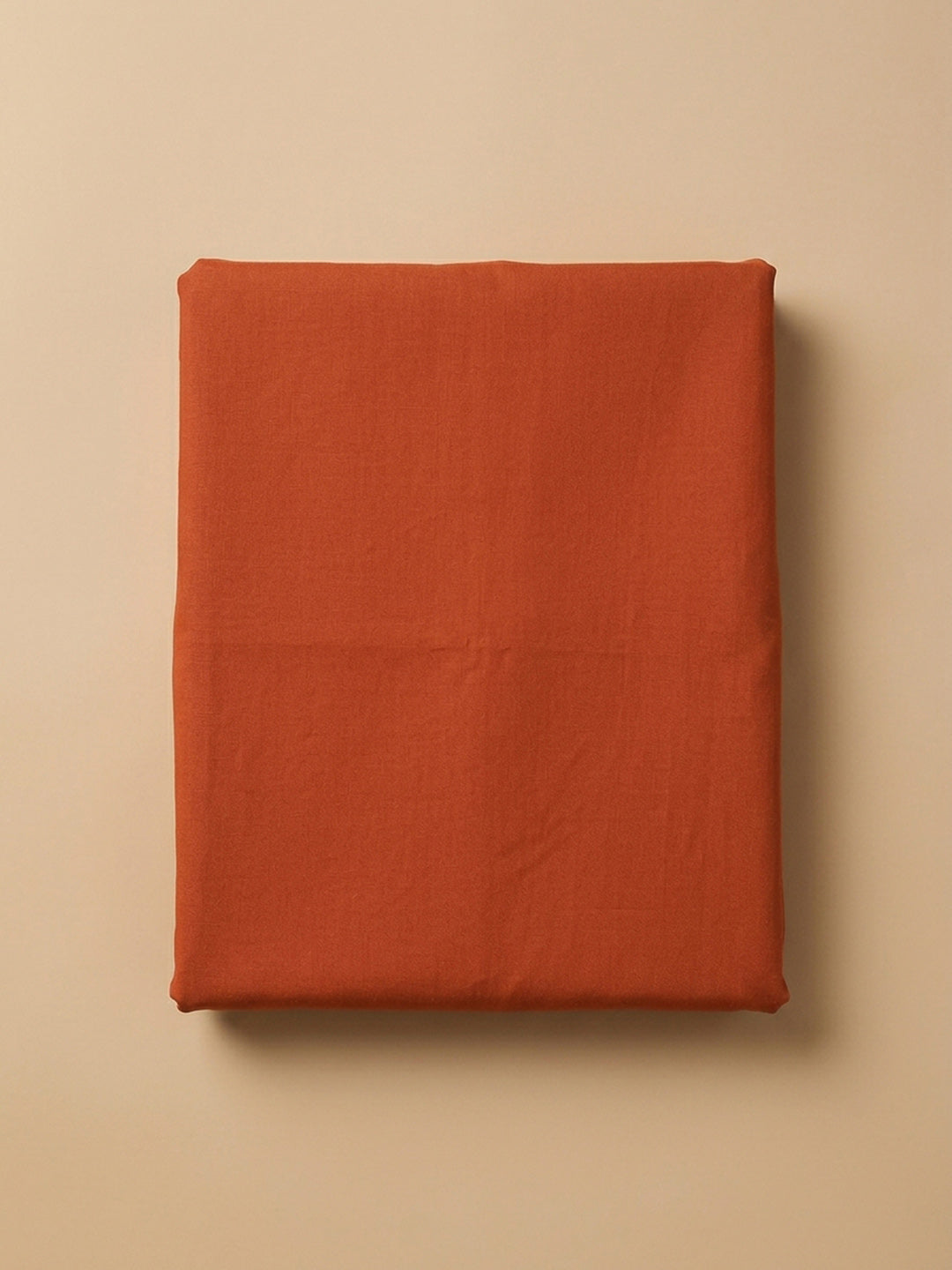 Orange Embroidery Cotton Blend Unstitched Dress Material