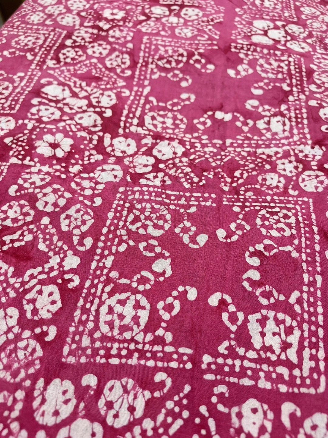 Pink Embroidery Cotton Blend Unstitched Dress Material