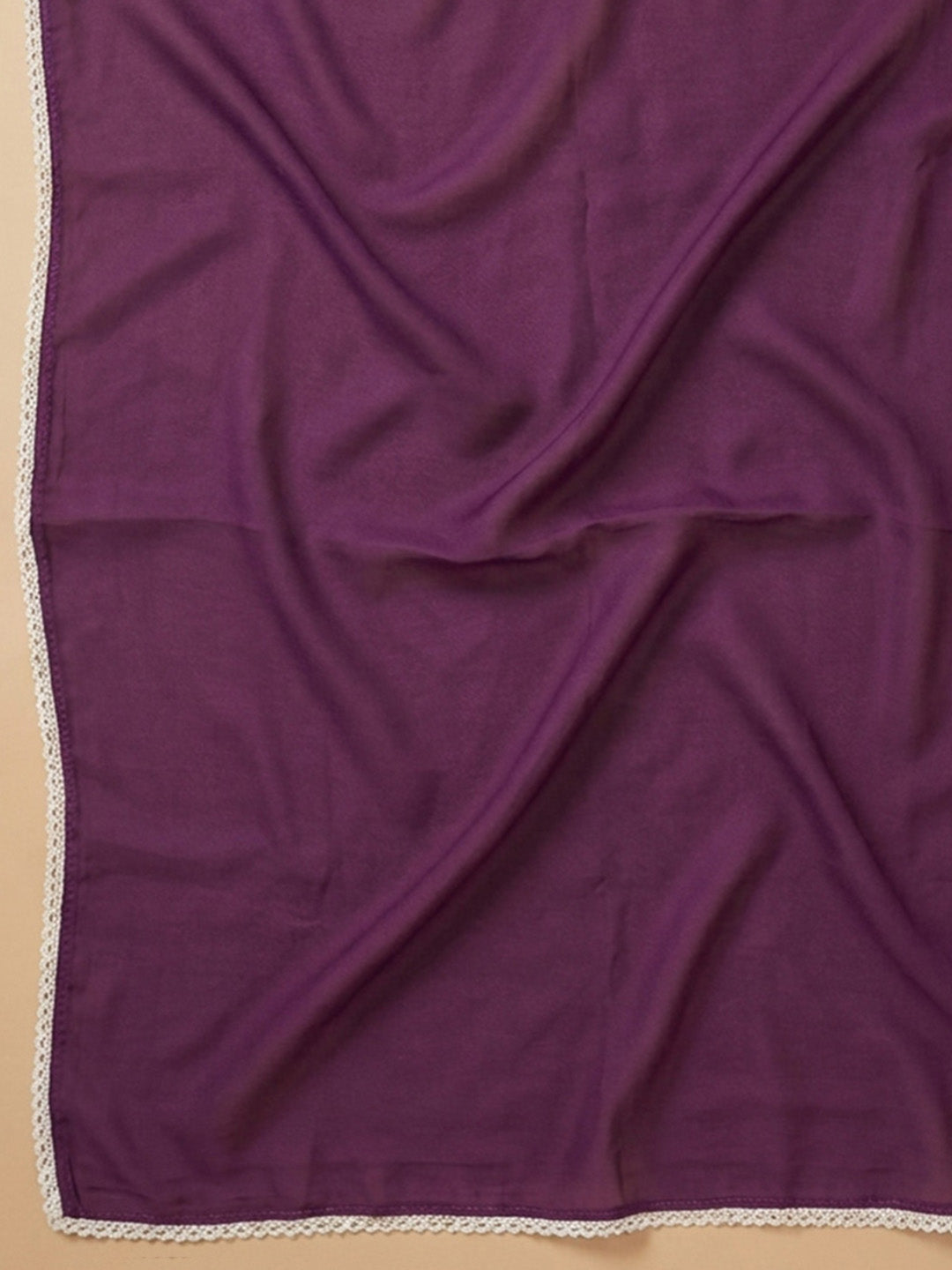 Wine Embroidery Cotton Blend Unstitched Dress Material