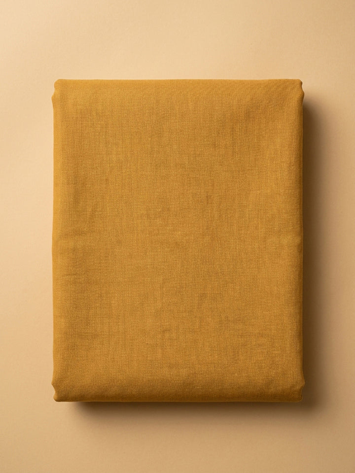 Mustard Embroidery Cotton Blend Unstitched Dress Material