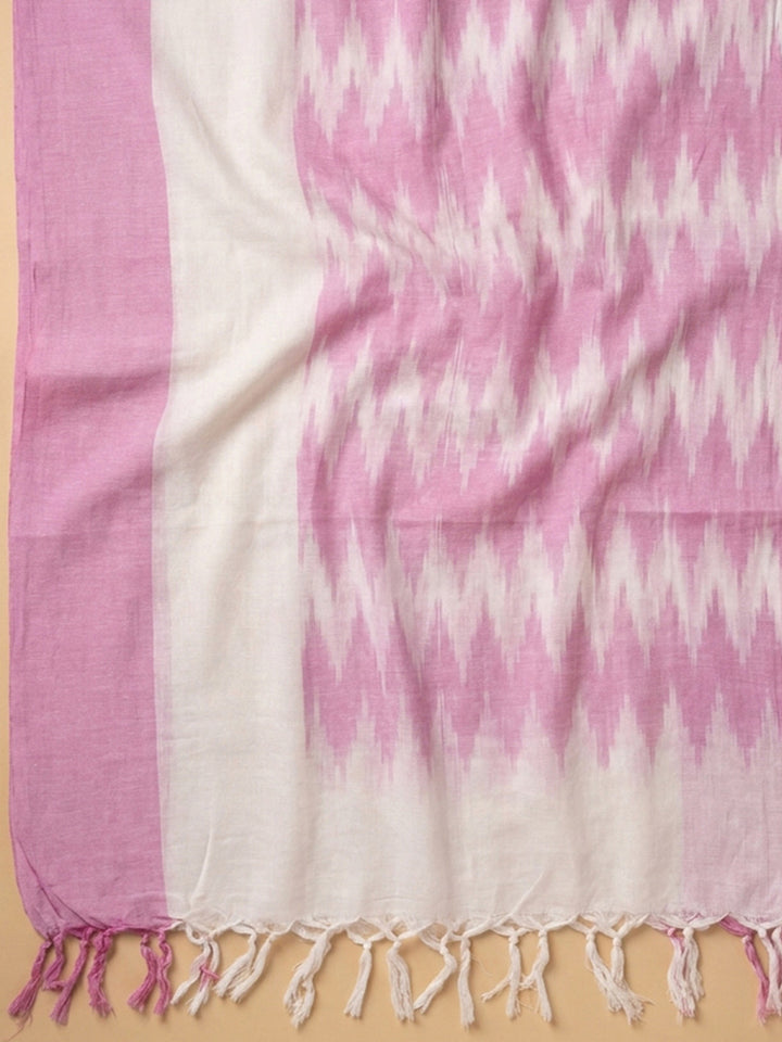 Pink Embroidery Cotton Blend Unstitched Dress Material