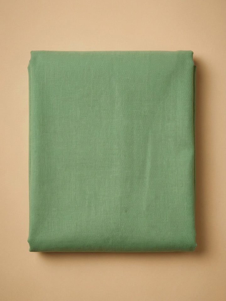 Pista Green Embroidery Cotton Blend Unstitched Dress Material