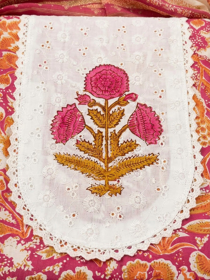 Rani Cotton Blend Embroidered Unstitched Dress Material