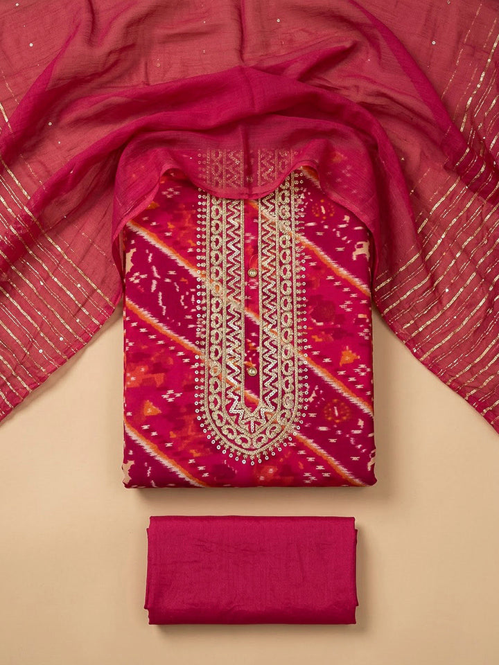 Rani Cotton Blend Embroidered Unstitched Dress Material
