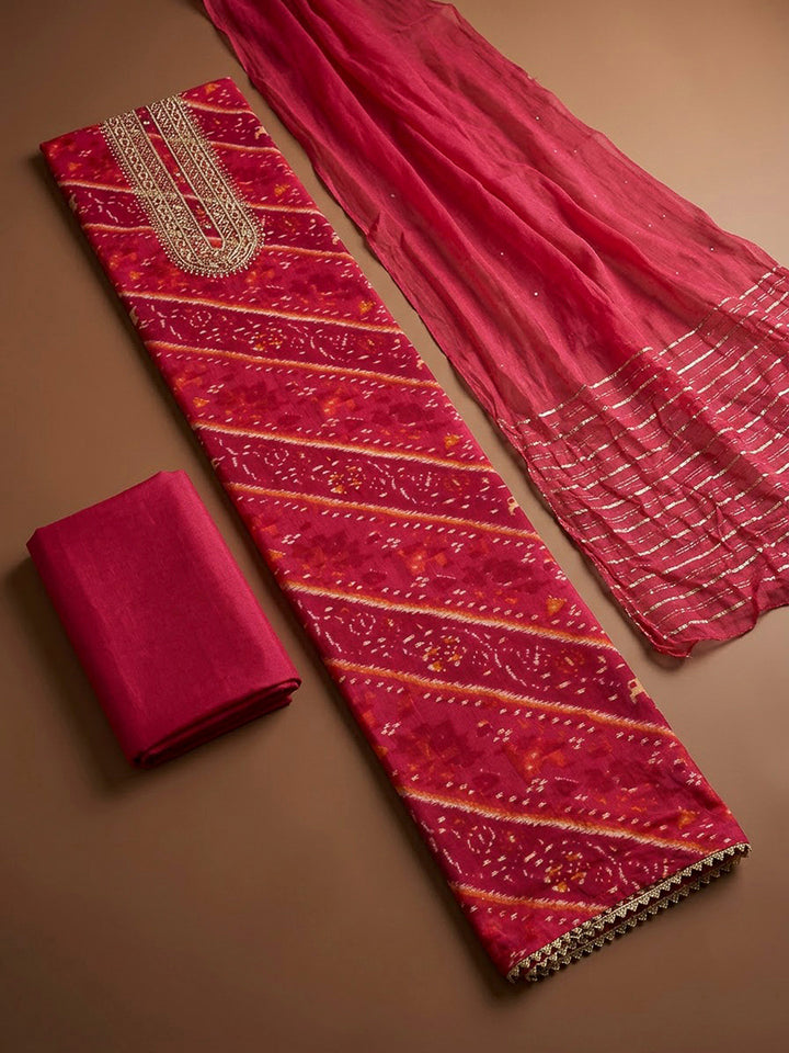 Rani Cotton Blend Embroidered Unstitched Dress Material