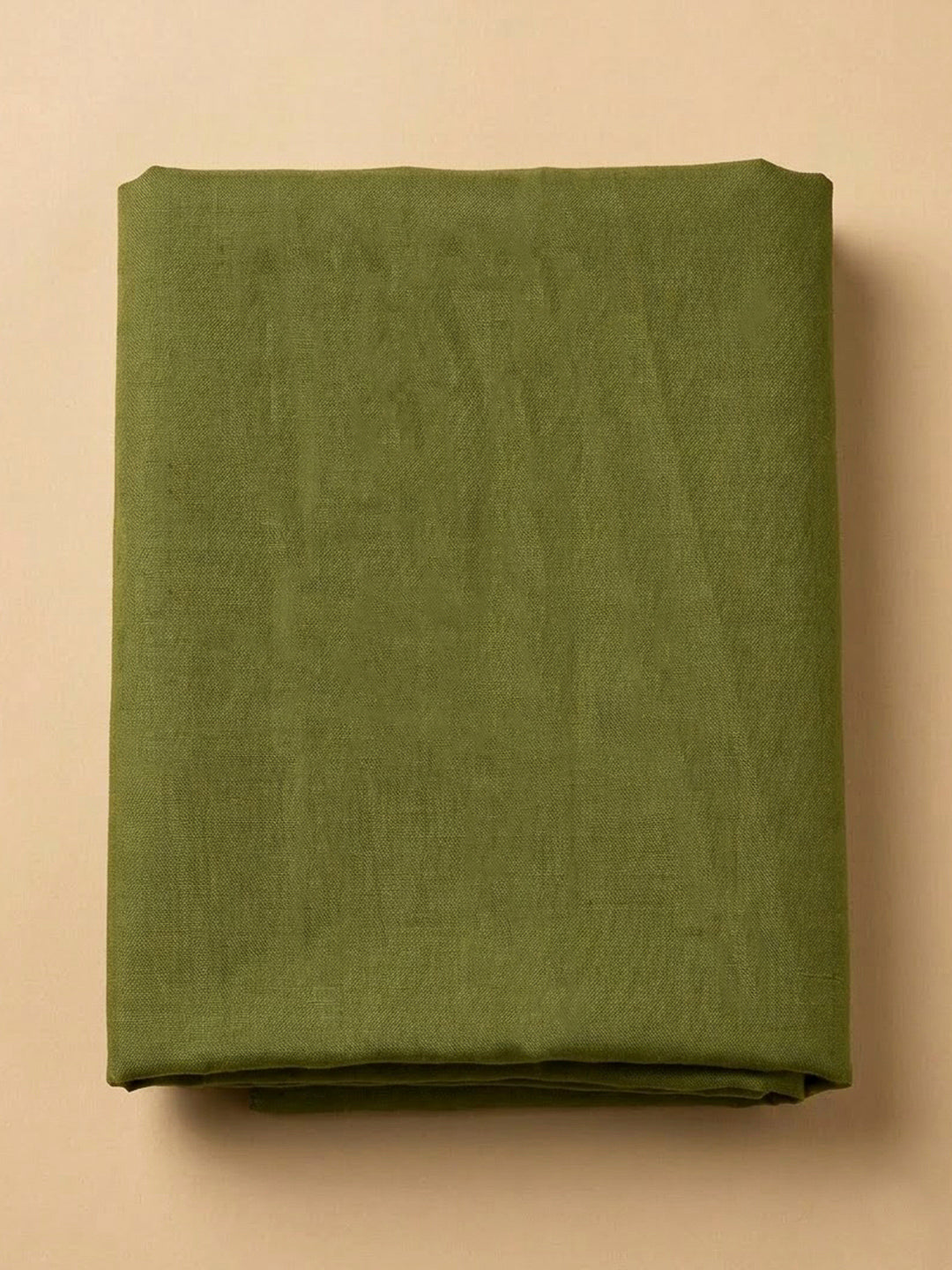 Green Cotton Blend Embroidered Unstitched Dress Material