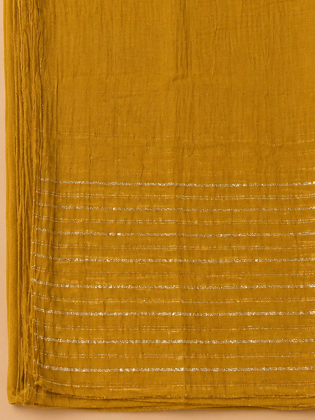 Mustard Cotton Blend Embroidered Unstitched Dress Material