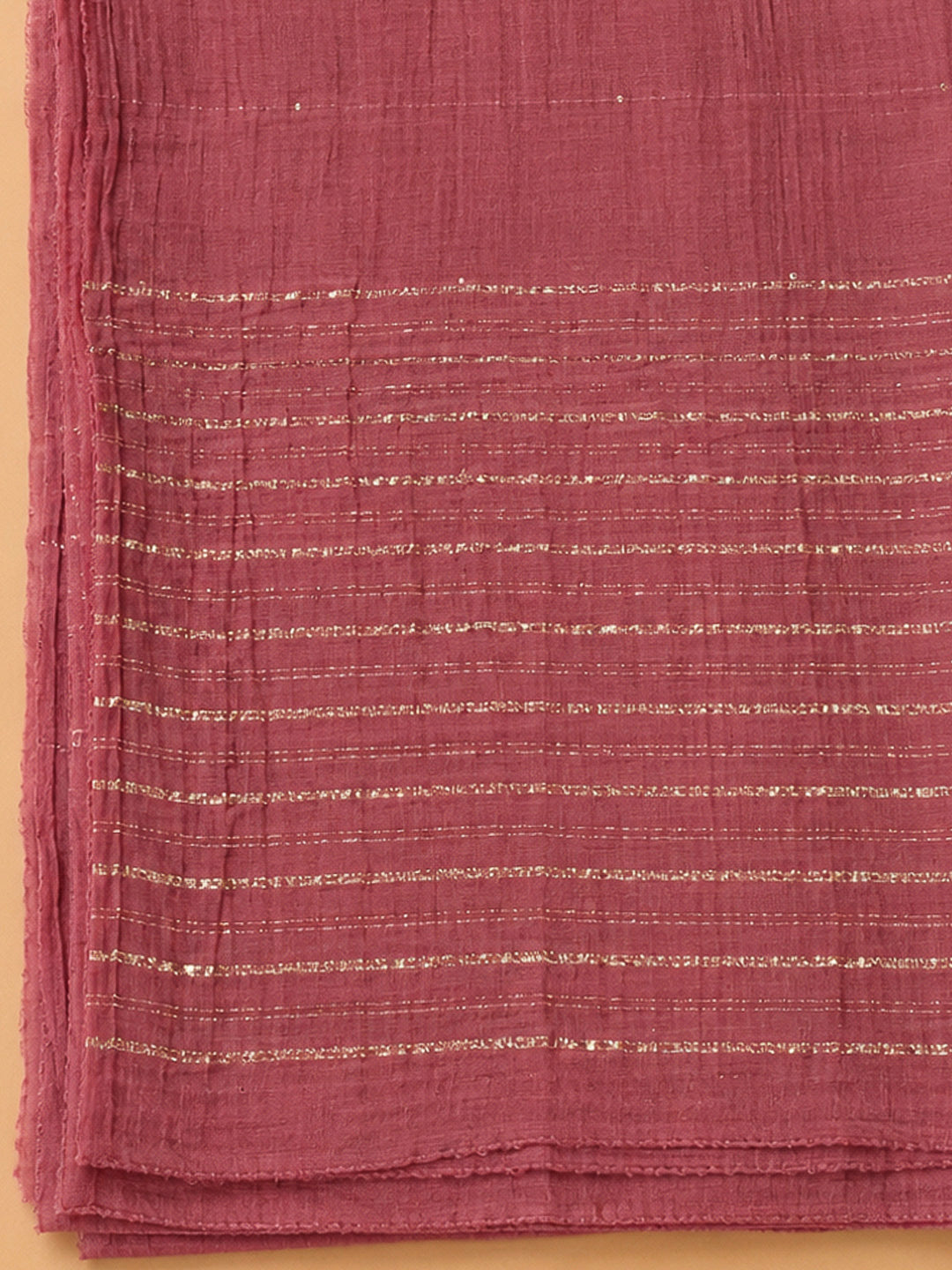 Onion Pink Cotton Blend Embroidered Unstitched Dress Material