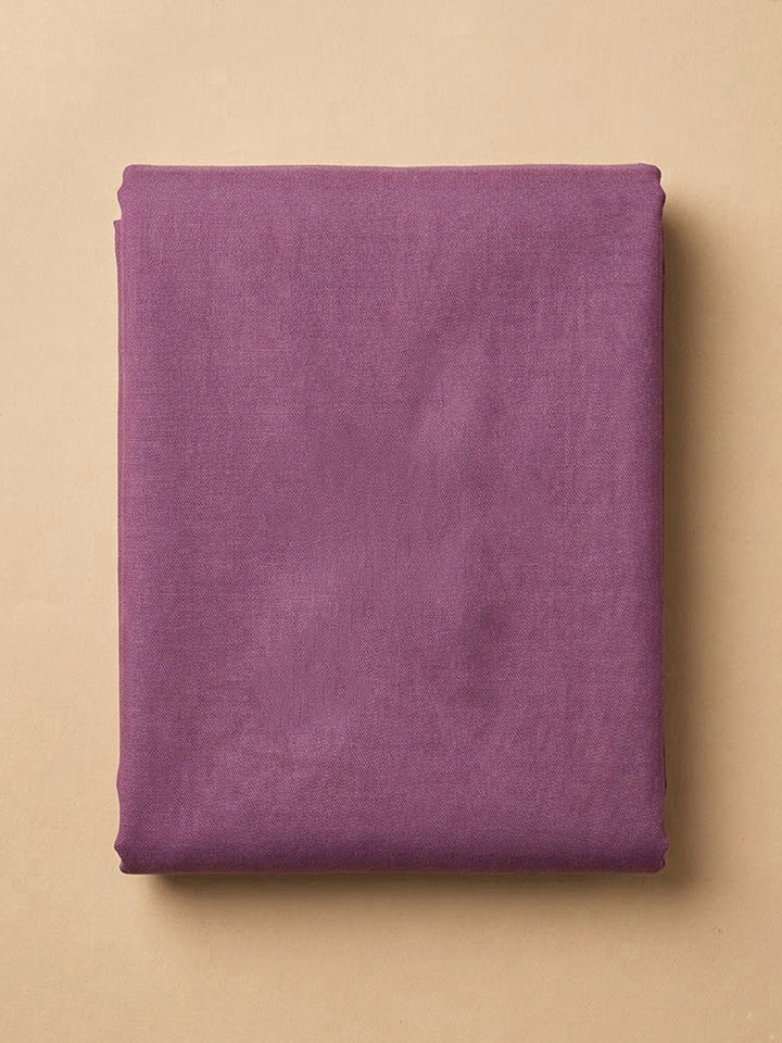 Lavender Cotton Blend Printed Unstitched Dress Material