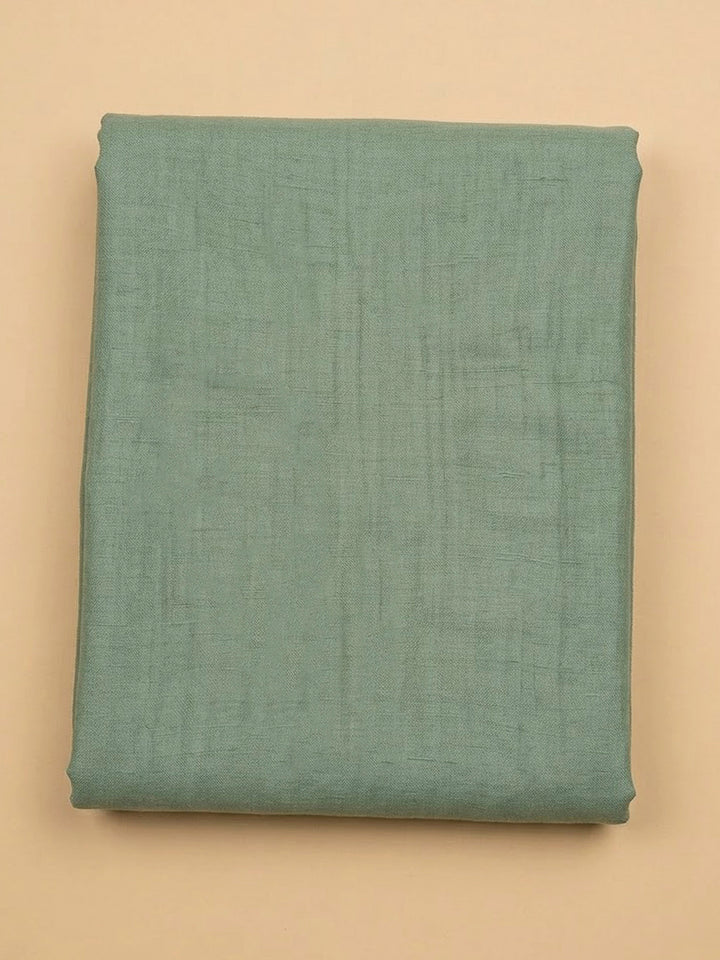 Aqua Green Cotton Blend Embroidered Unstitched Dress Material