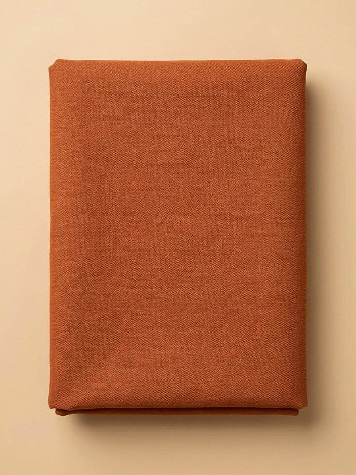 Rust Cotton Blend Embroidered Unstitched Dress Material