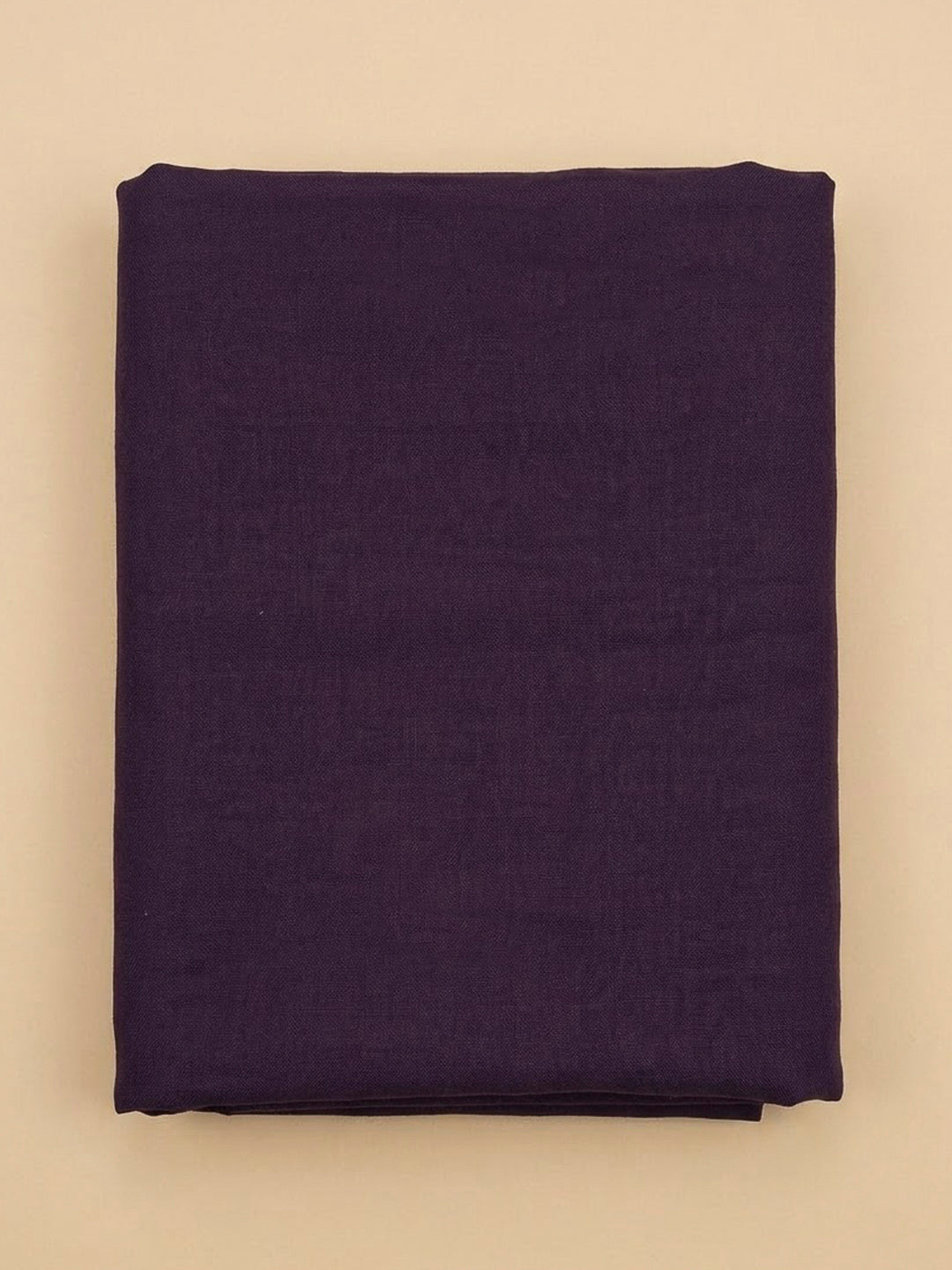 Purple Cotton Blend Embroidered Unstitched Dress Material