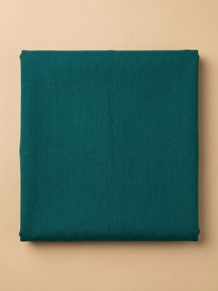 Rama Green Cotton Blend Embroidered Unstitched Dress Material