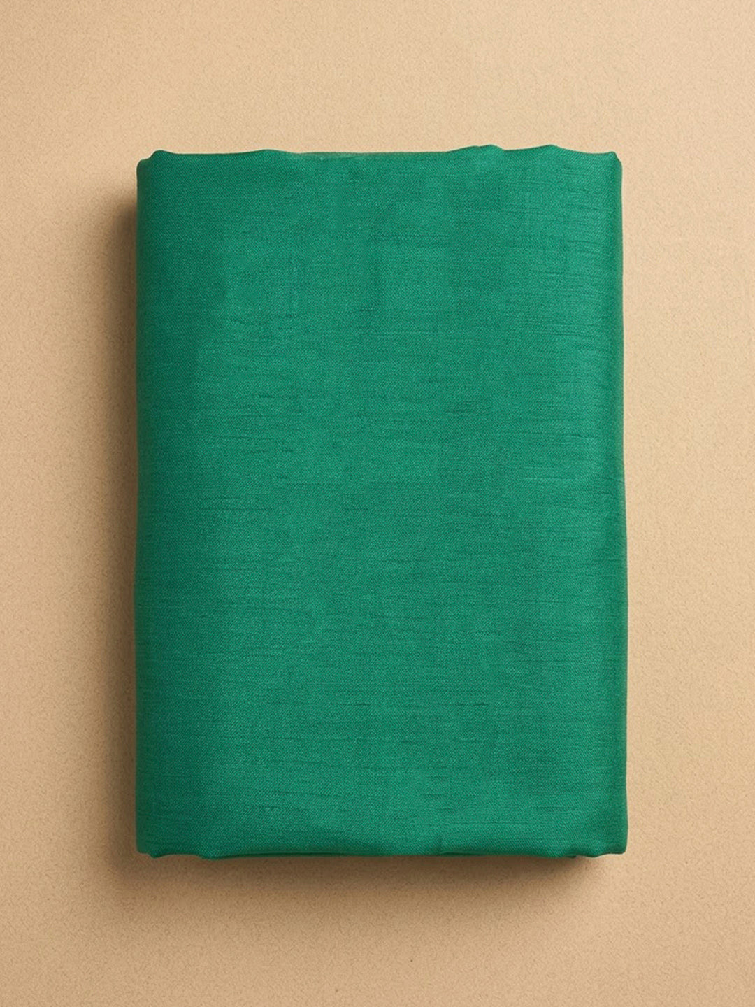 Green Cotton Blend Embroidered Unstitched Dress Material