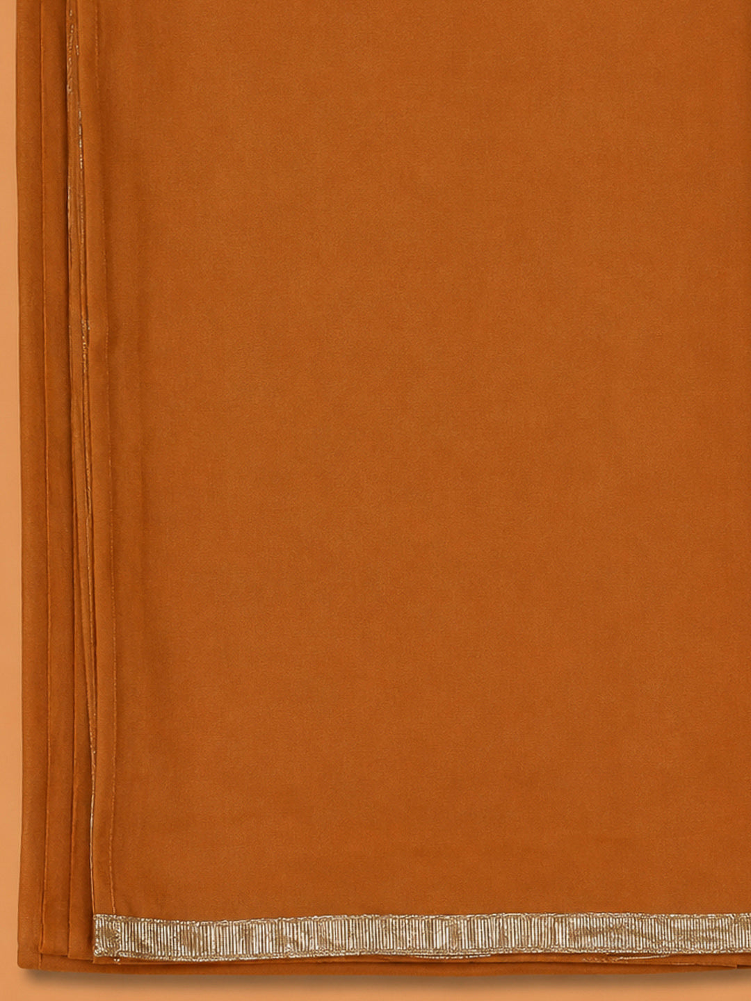 Rust Cotton Blend Embroidered Unstitched Dress Material