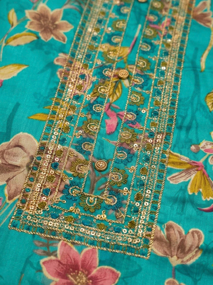 Firozee Cotton Blend Printed Unstitched Dress Material