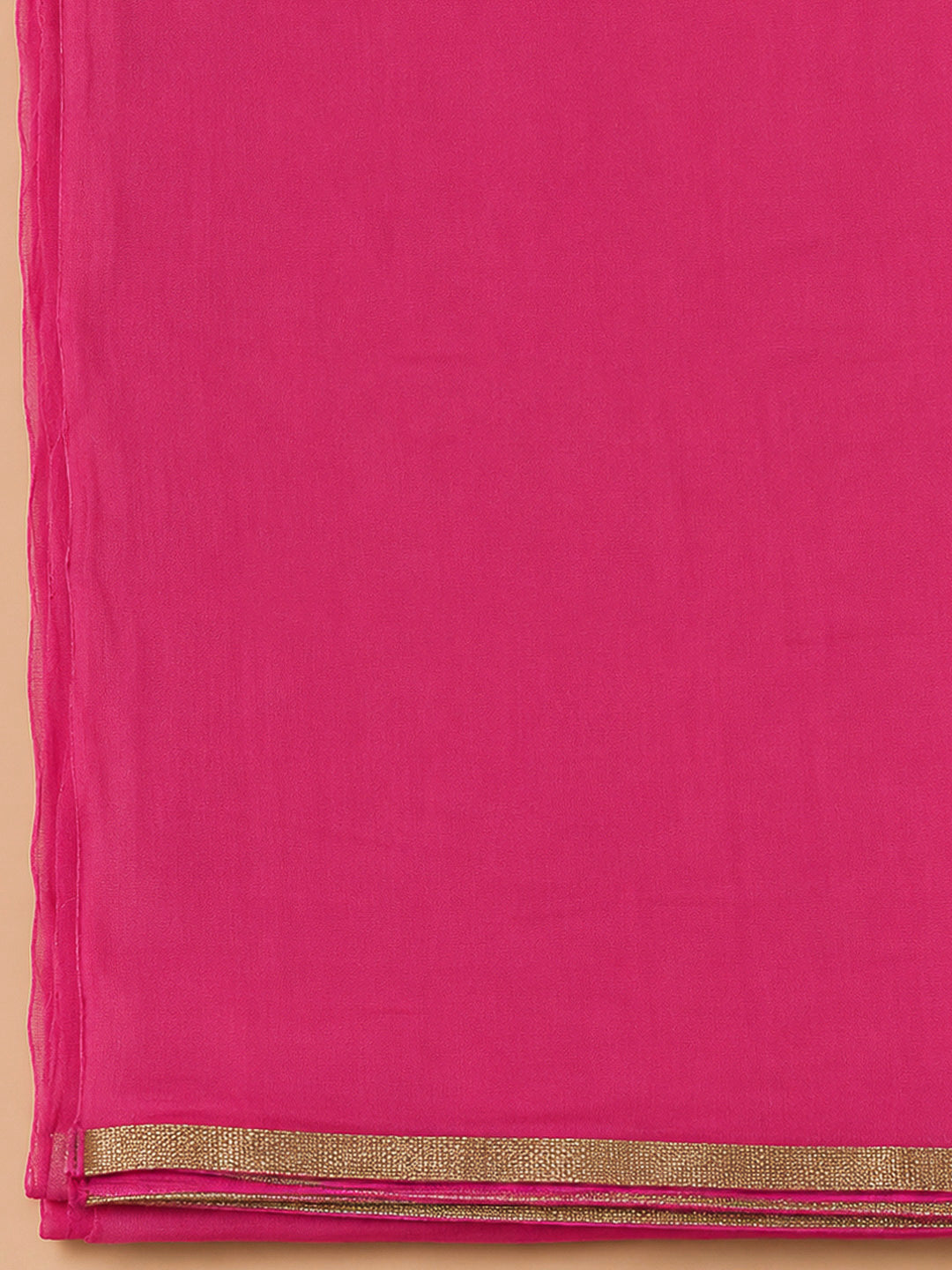 Pink Cotton Blend Printed Unstitched Dress Material