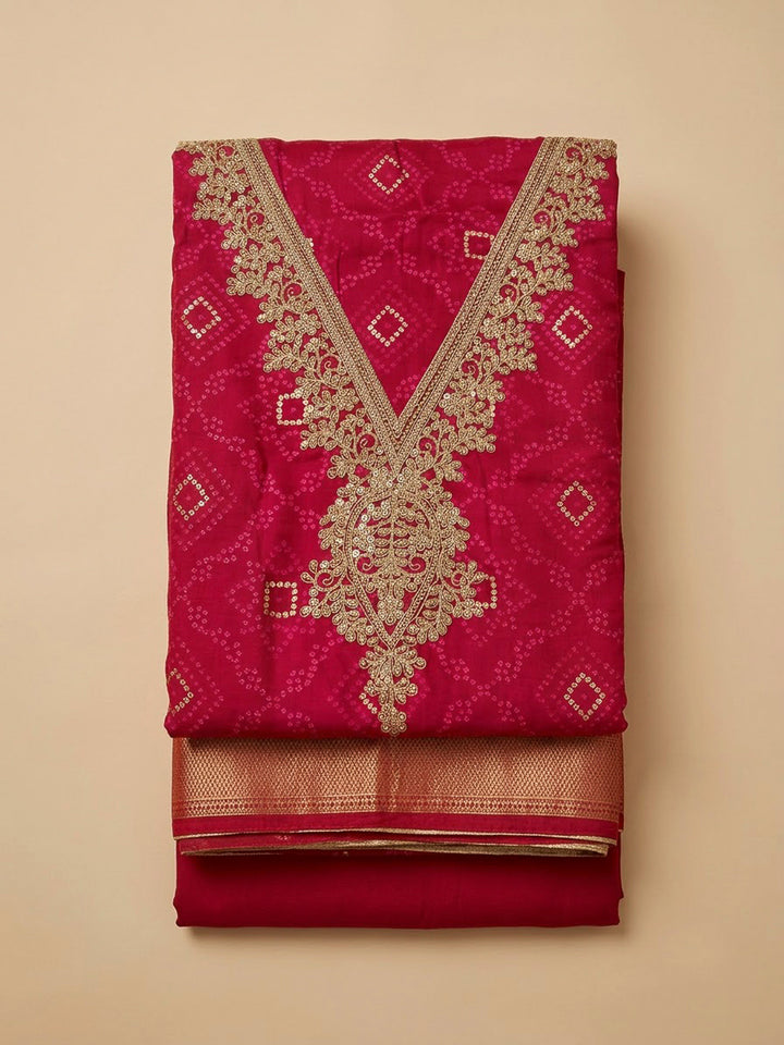 Rani Cotton Blend Embroidered Unstitched Dress Material