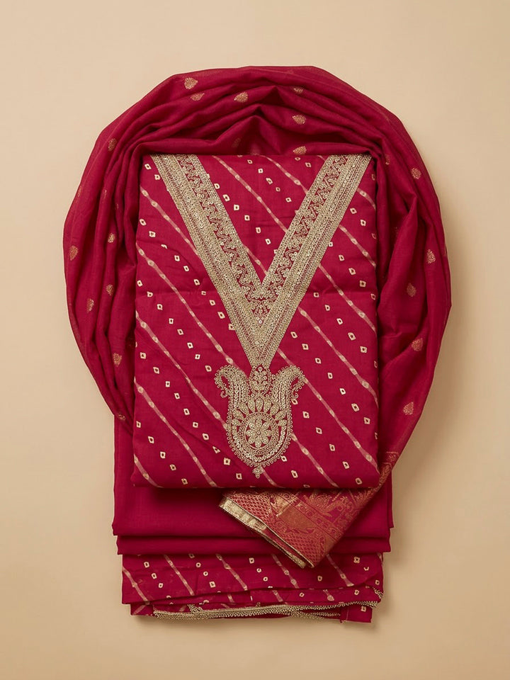 Rani Cotton Blend Embroidered Unstitched Dress Material