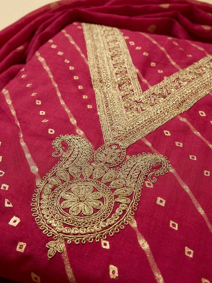 Rani Cotton Blend Embroidered Unstitched Dress Material