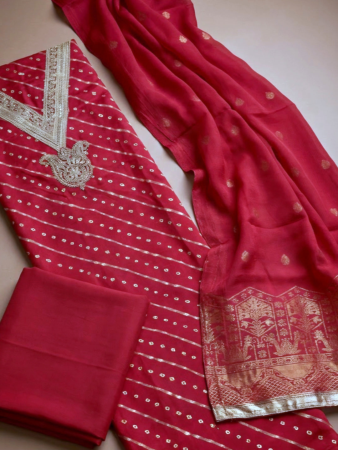 Rani Cotton Blend Embroidered Unstitched Dress Material