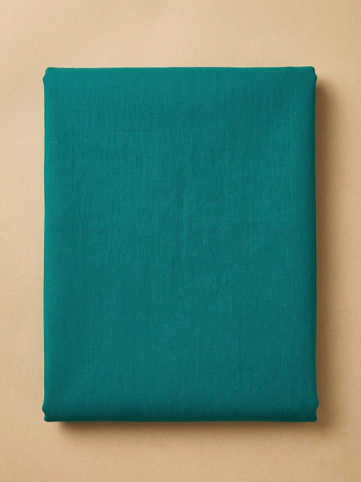 Rama Green Cotton Blend Embroidered Unstitched Dress Material