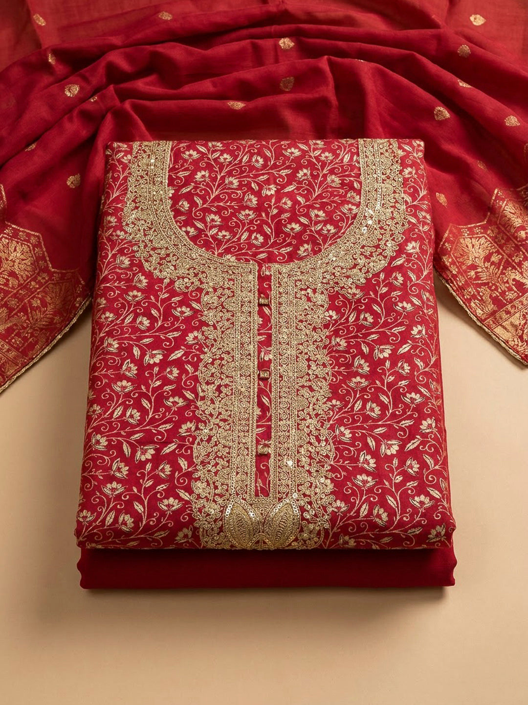 Rani Cotton Blend Embroidered Unstitched Dress Material