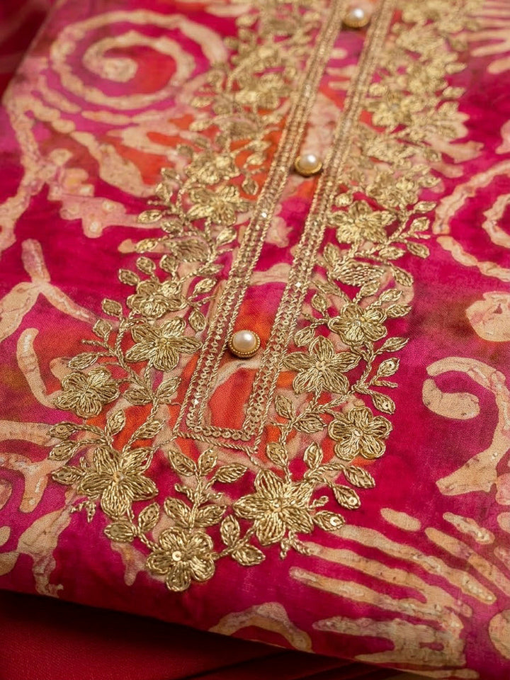 Rani Cotton Blend Embroidered Unstitched Dress Material