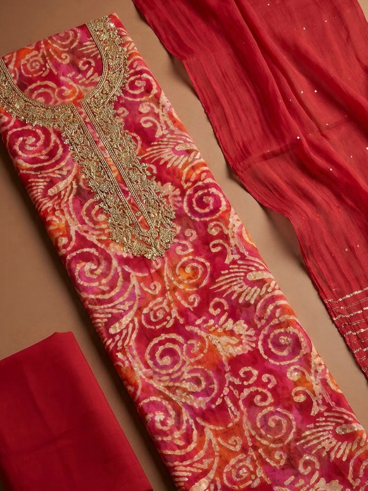 Rani Cotton Blend Embroidered Unstitched Dress Material