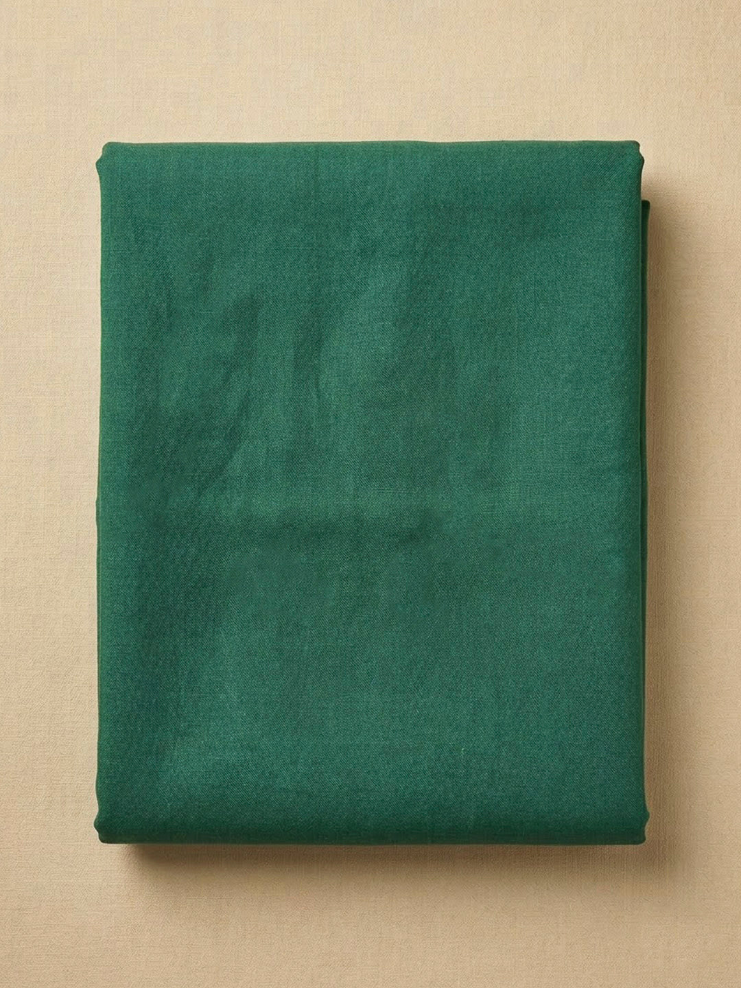 Green Cotton Blend Embroidered Unstitched Dress Material