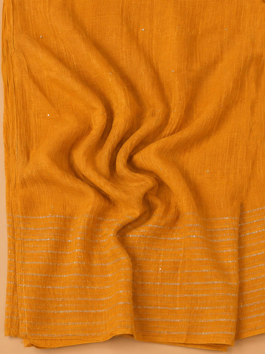 Mustard Cotton Blend Embroidered Unstitched Dress Material